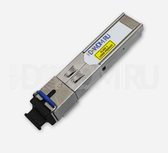 Оптический SFP модуль одноволоконный одномодовый, 155Мб/с, WDM, 20км, 1310/1550нм, 1xSC - ДВДМ.РУ (DSO-4-1D)