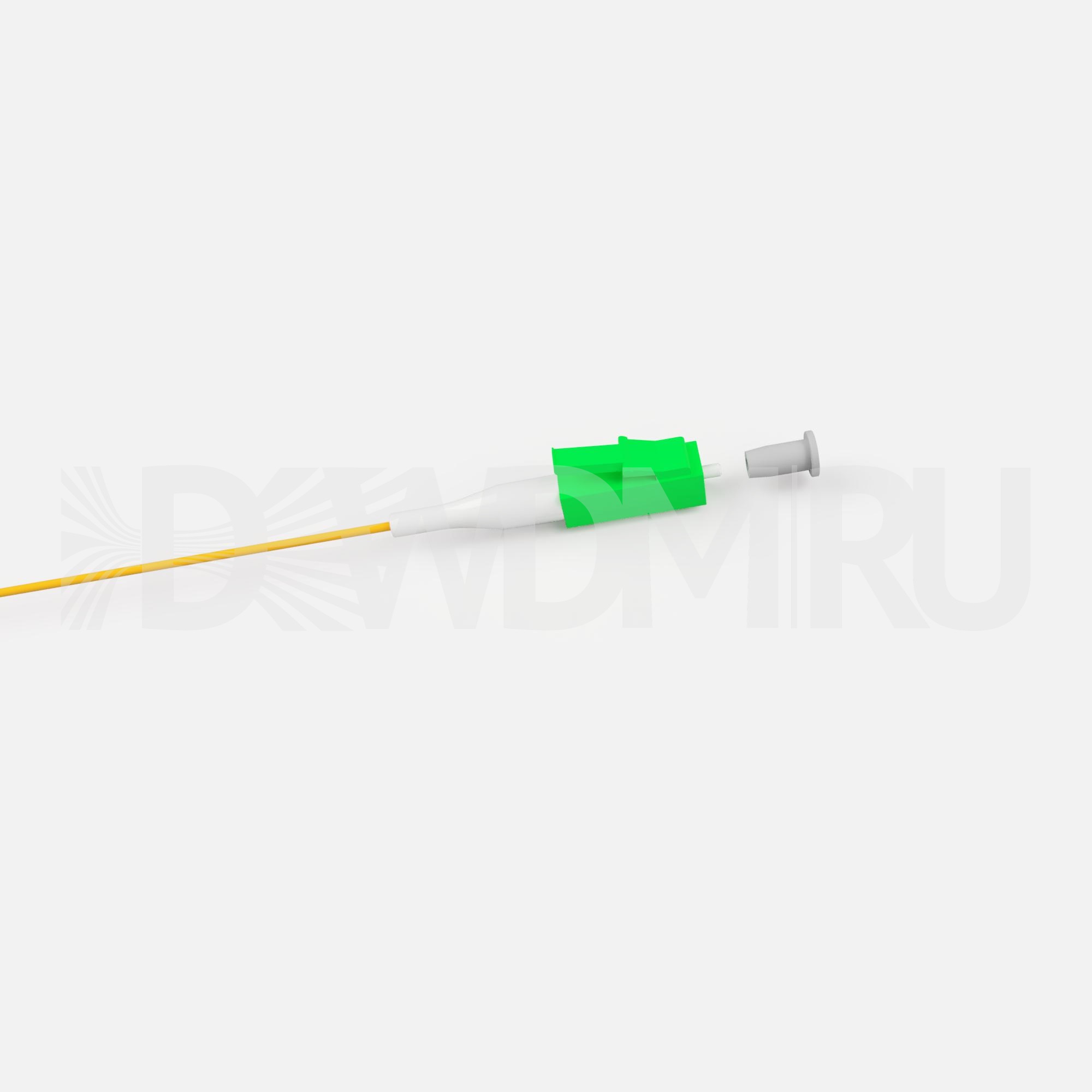 Пигтейл оптический LC-APC SM, полу-свободный буфер, 1 метр - ДВДМ.РУ (DSO-PSLLCAL-1)